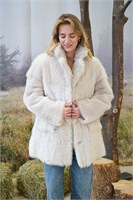 Двухсторонняя дубленка с английском воротником из длинношерстной овчины тиградо 2124 - фото 5543