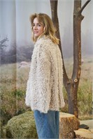 Двухсторонняя дубленка с шалевым воротником из длинношерстной овчины 2125 - фото 5545