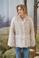 Двухсторонняя дубленка с шалевым воротником из длинношерстной овчины 2125 - фото 5546